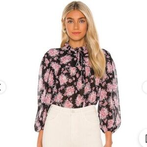 LoveShackFancy Gamela Floral Blouse Size Medium